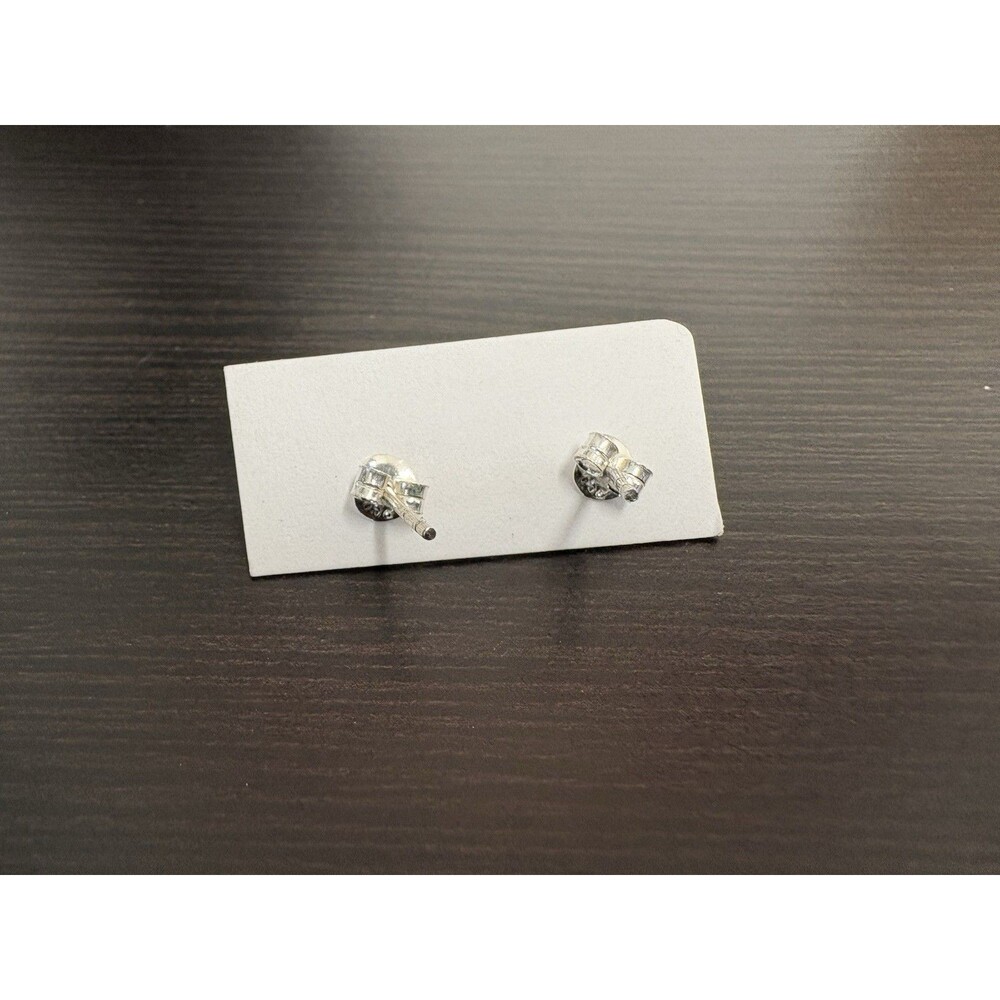 Petite 925 Solid Sterling Silver Genuine Amethyst Bezel Set Post Earrings - Picture 11 of 12